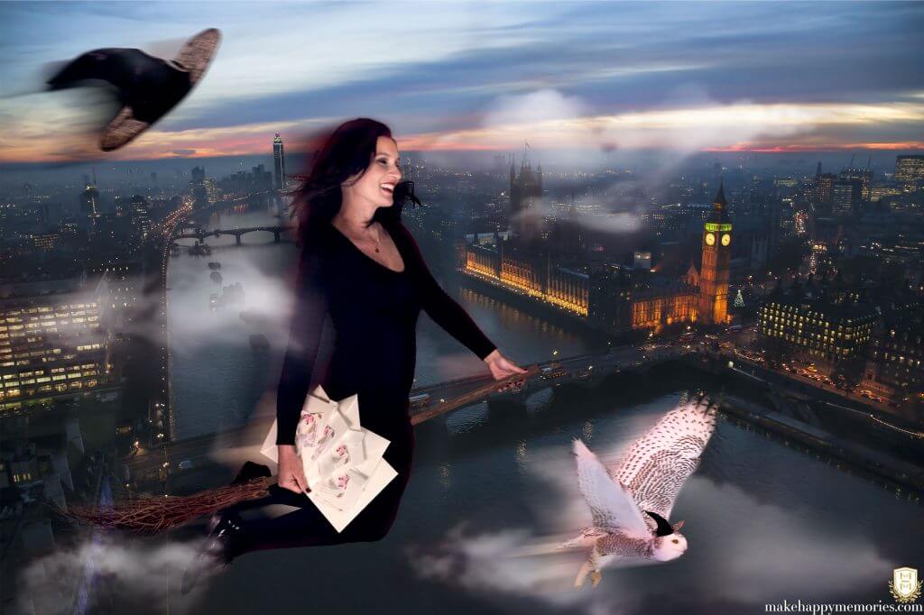 magic wedding planner - flying over london