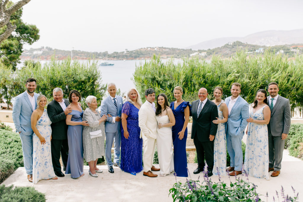 Elegant romantic wedding in Athens - Couple and family