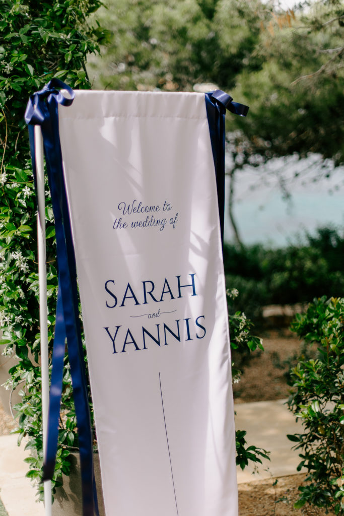Elegant romantic wedding in Athens - Welcome Sign