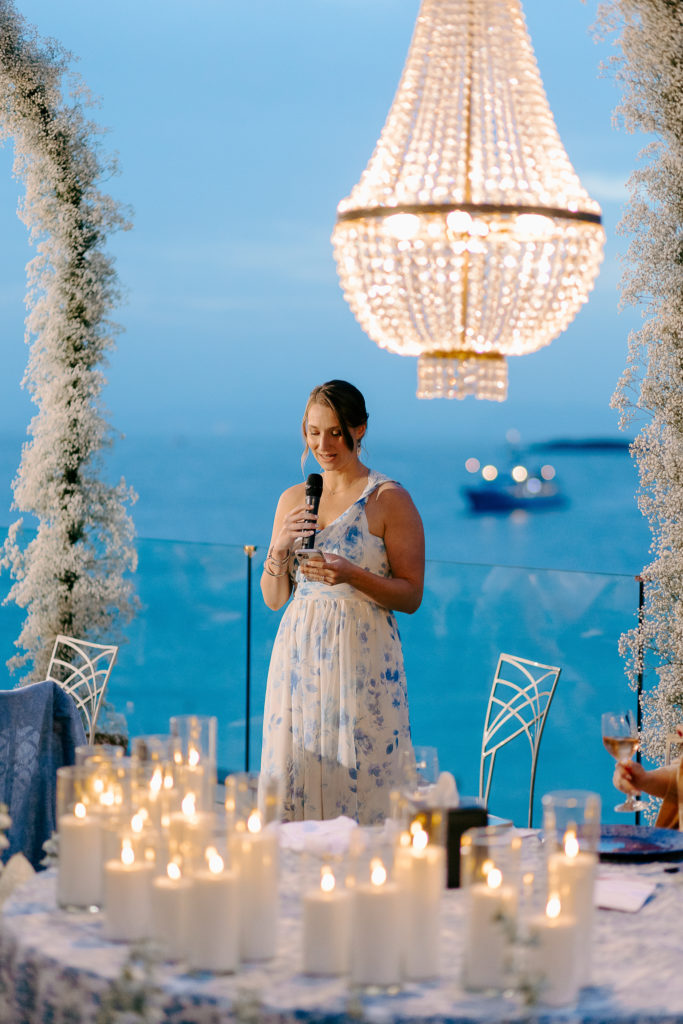 Elegant romantic wedding in Athens - Maid of honor speech